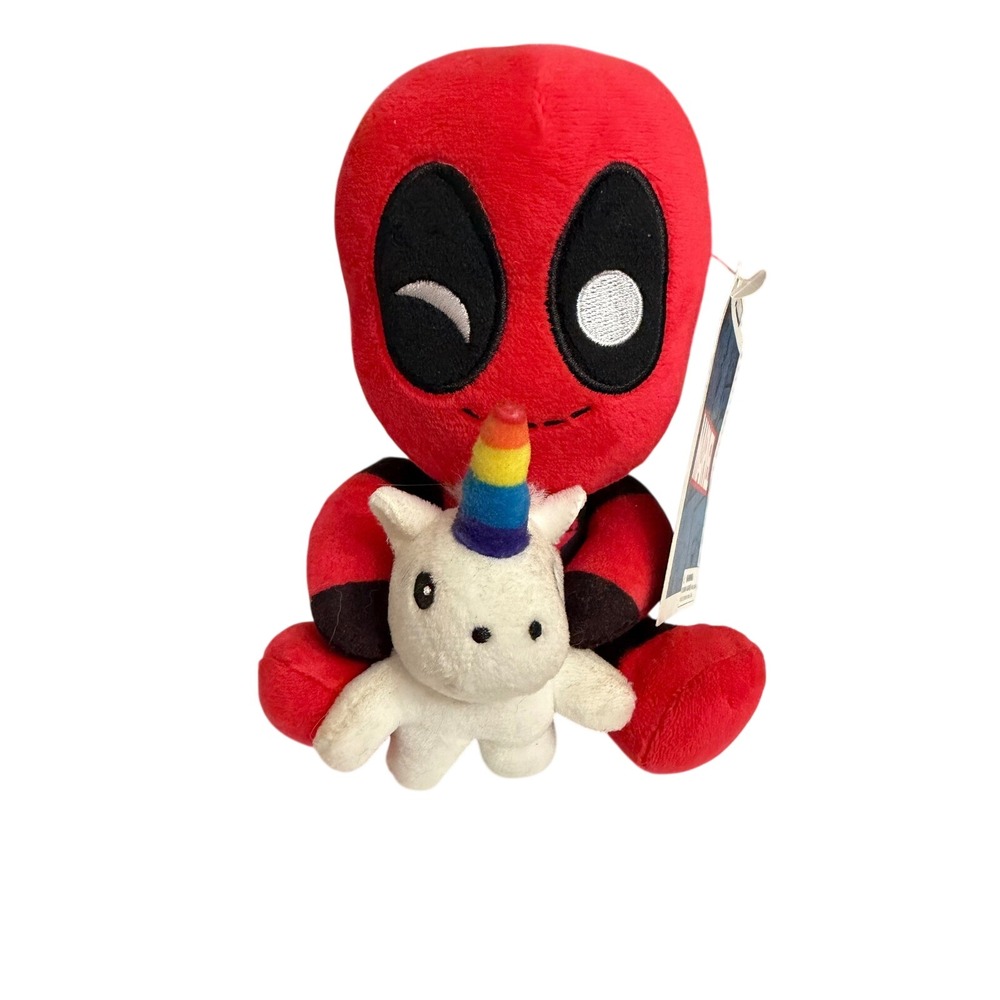 Marvel Deadpool Phunny Plush Kidrobot Winking Deadpool with‎ Unicorn TTPHG001